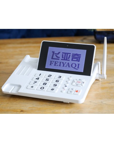 FEIYAQI 4G LTE GSM Desk Phone Bluetooth Wi-Fi Touch Screen. Dual SIM Cards